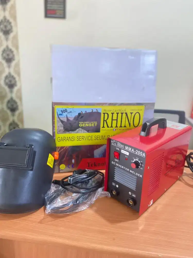 Mesin las MMA 200 ampere Rhino 1 phase SMAW INVERTER IGBT DC SECOND