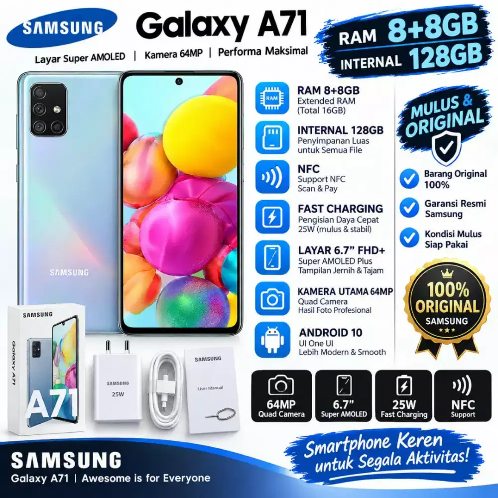 Samsung galaxy A71 8+8/128