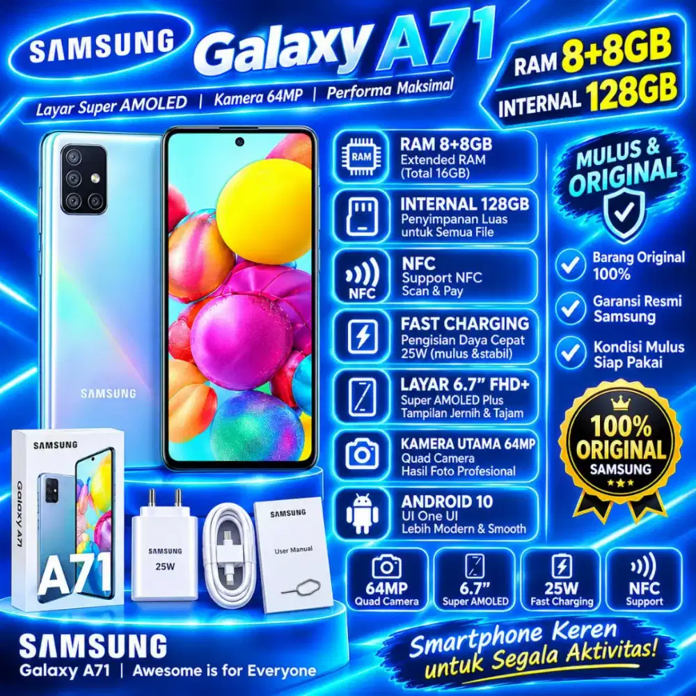 Samsung galaxy A71 Ram8+8/128GB