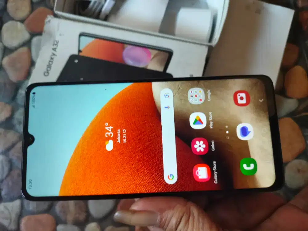 Samsung A32 (8/128) segel lkp mulus cuman FP off.NFC.PASS