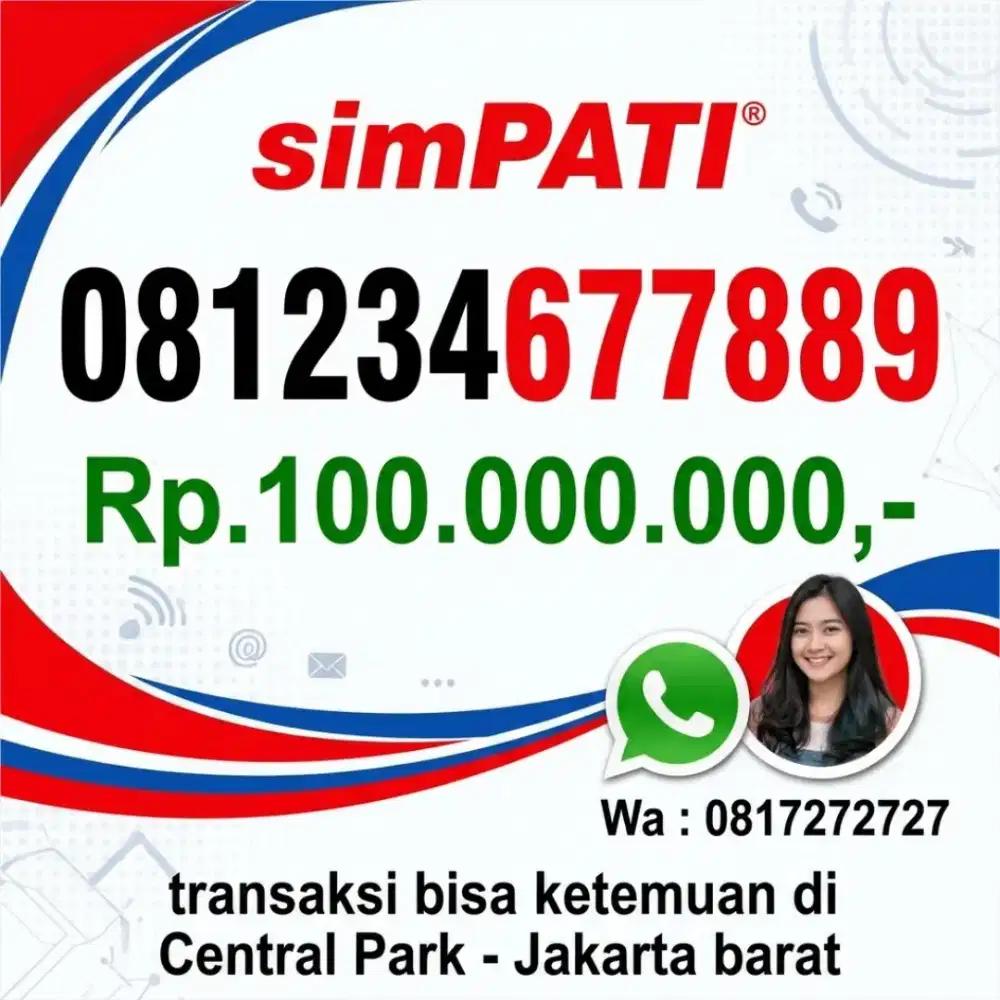 NOMOR CANTIK SIMPATI 34677889