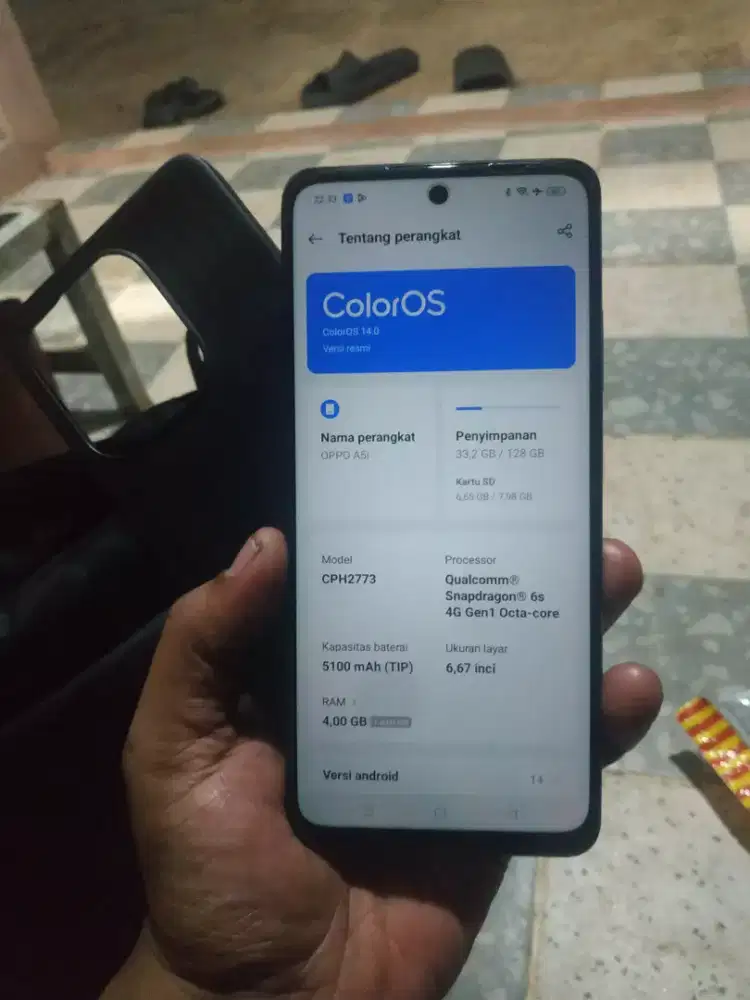 Oppo a5i 4/128 4G