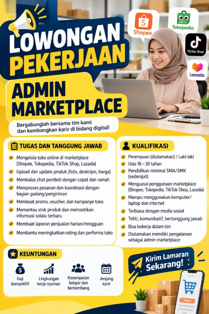 Butuh segera buat hendel marketplace