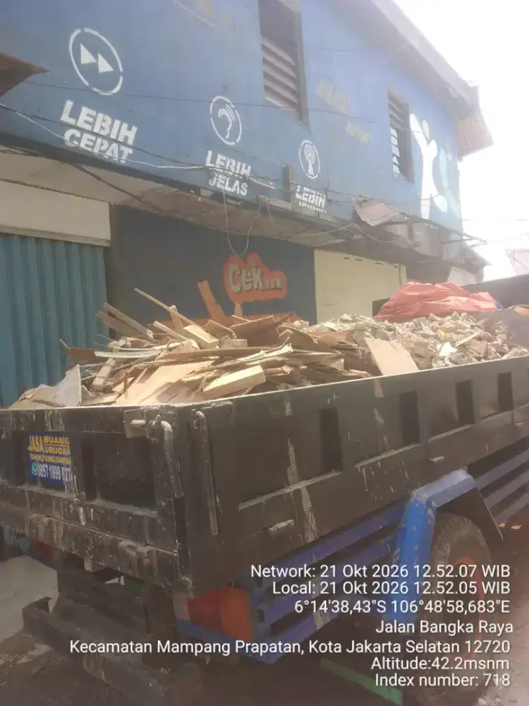 Jasa buang puing dan angkutan sampah proyek