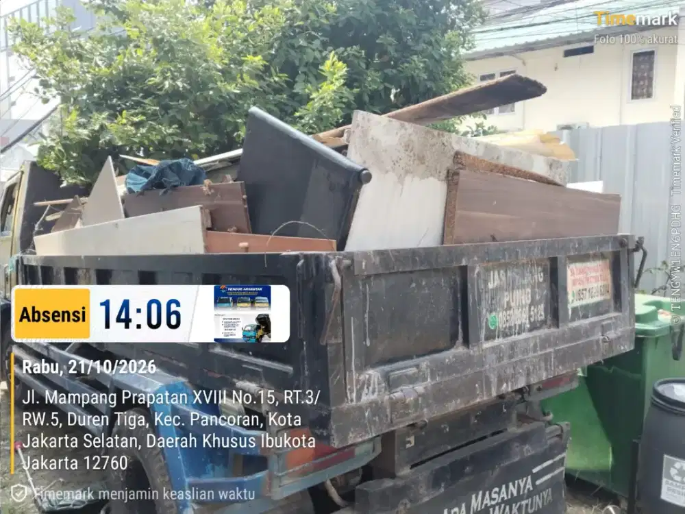 Jasa buang puing dan angkutan sampah