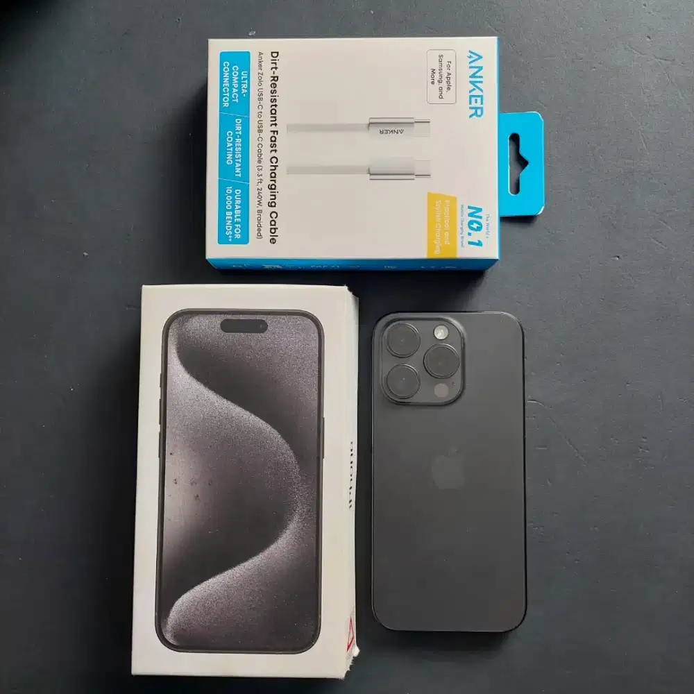 IPHONE 15 PRO 128GB BLACK TITANIUM EX GARANSI RESMI