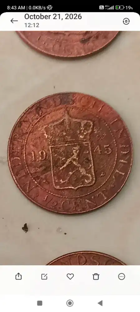 Uang ¢1/2 rupiah 1945