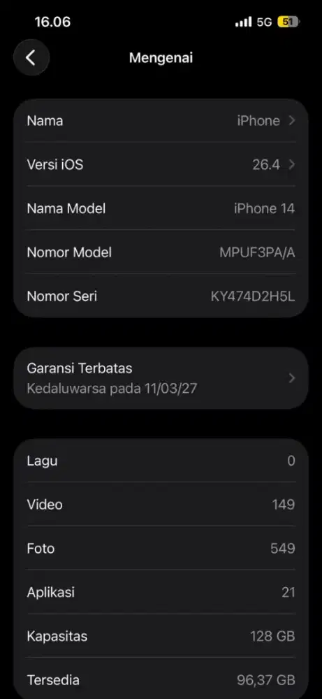 Iphone 14 warna hitam