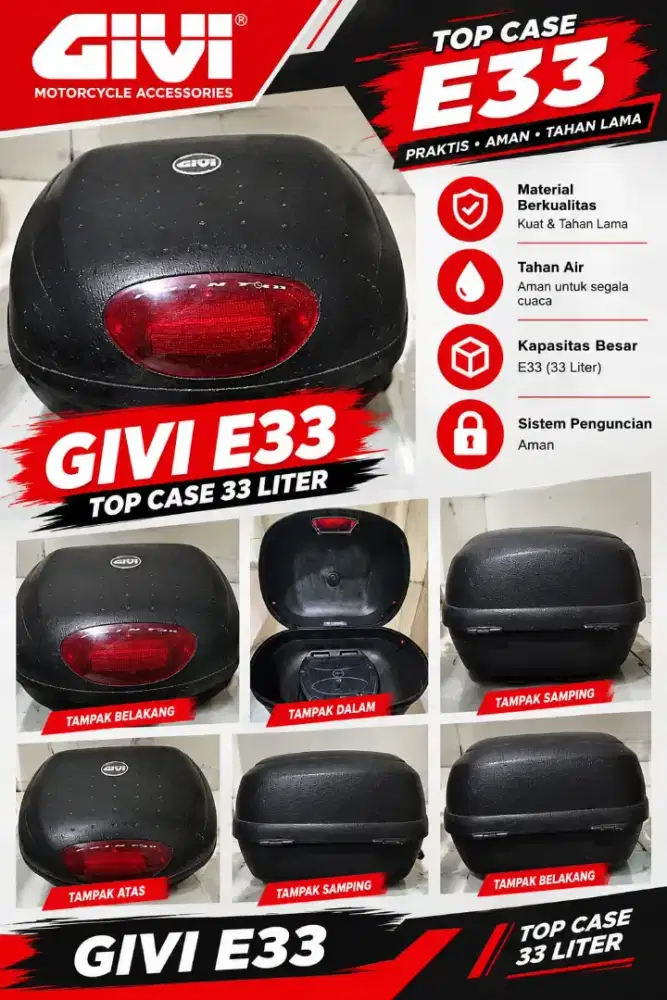 BOX GIVI E 33 Kapasitas 33 Liter