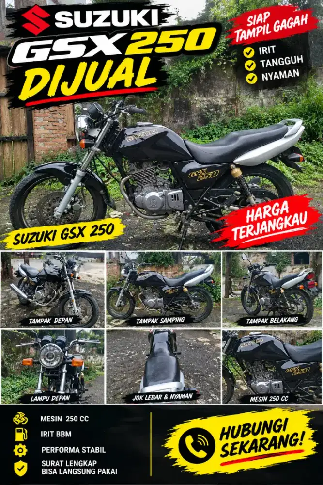 SUZUKI GSX 250  hitam silver 2005