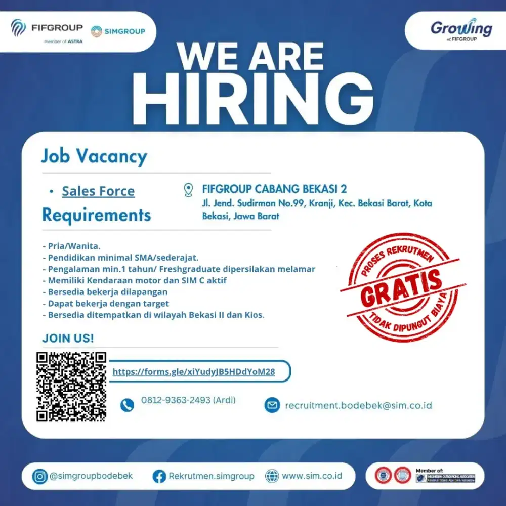 Sales Force PT. FIF Cabang Bekasi II