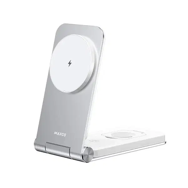 MAXCO 3-IN-1 FOLDING WIRELESS CHARGER WHITE MW08