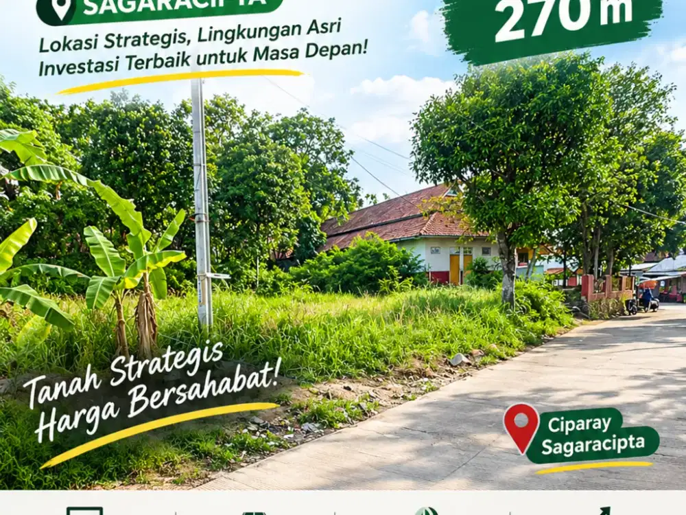 Rp324 Juta untuk 270 m² Tanah SHM di Ciparay!