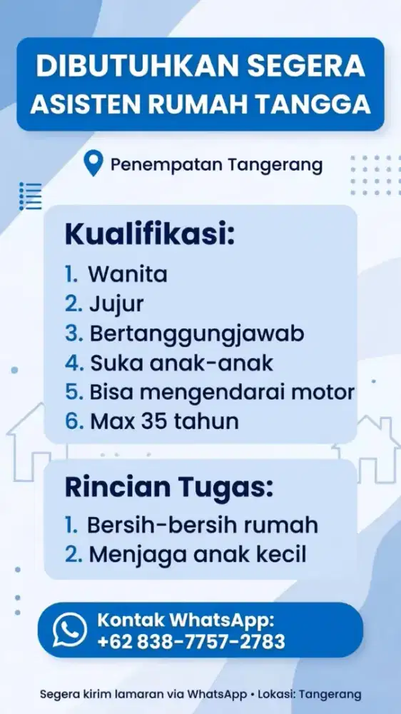 Dibutuhkan secepatnya