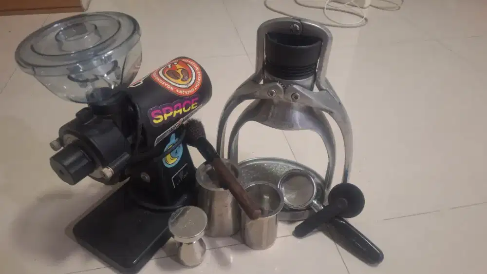 Jual 1 paket grinder latina T60 & rokpresso ROK