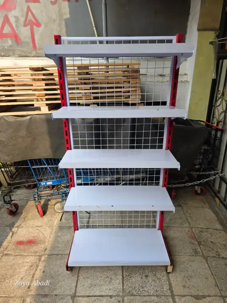 Rak Toko Rak Gondola Minimarket Single End BEKAS