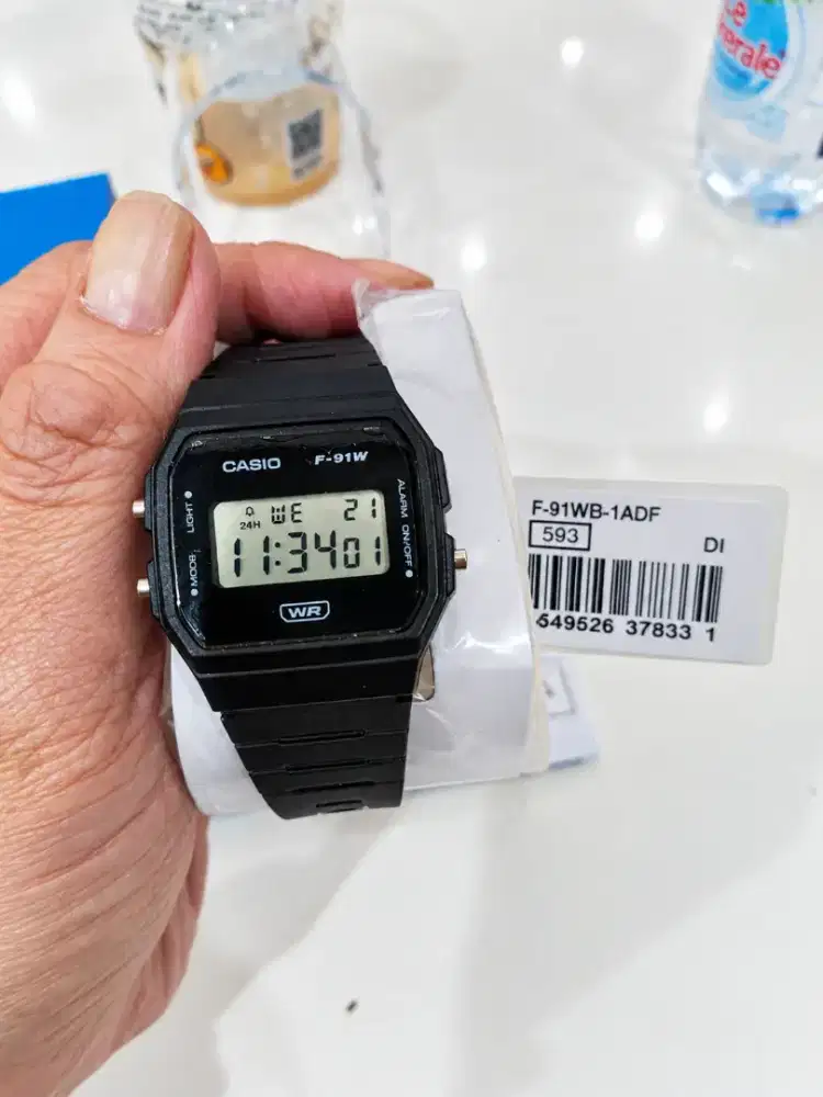 Casio F91WB-1ADF General Digital Fullblack Original Brand New Rare