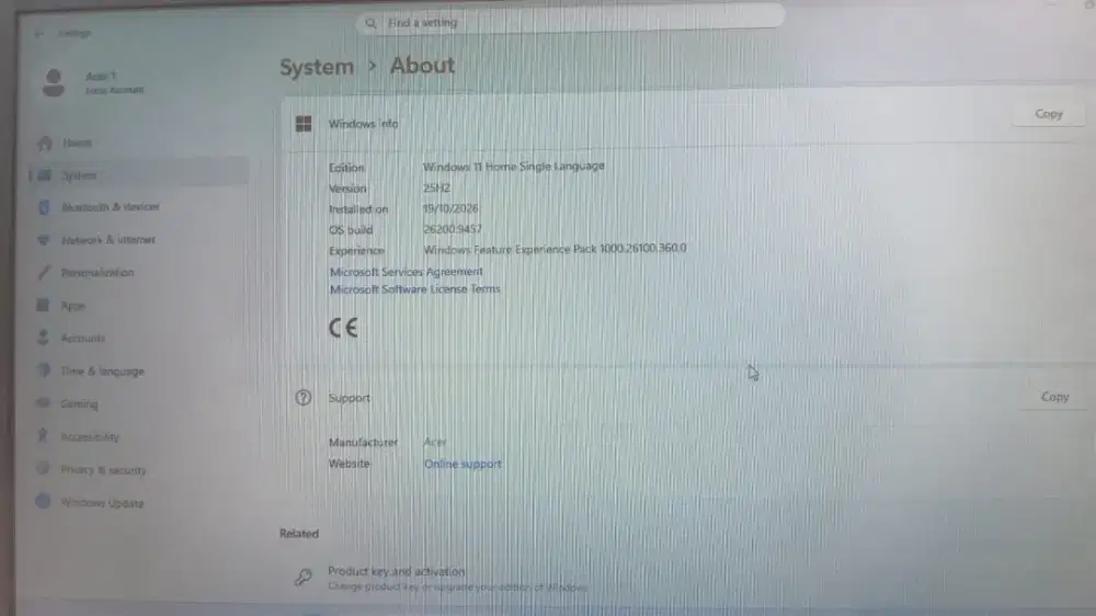 Laptop Acer super lancar