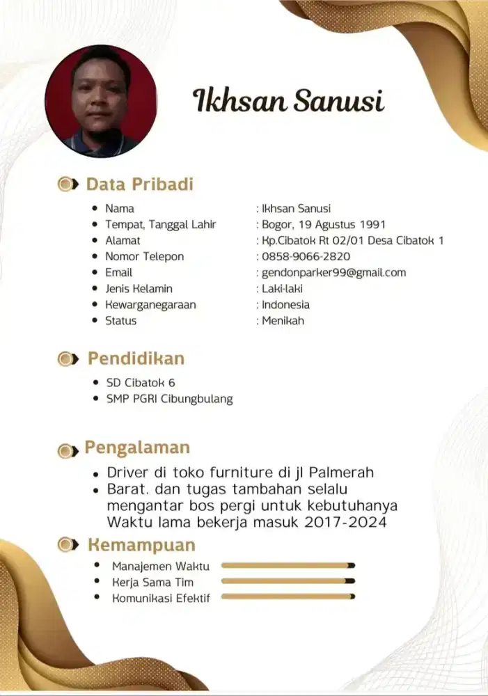 Cari kerja supir
