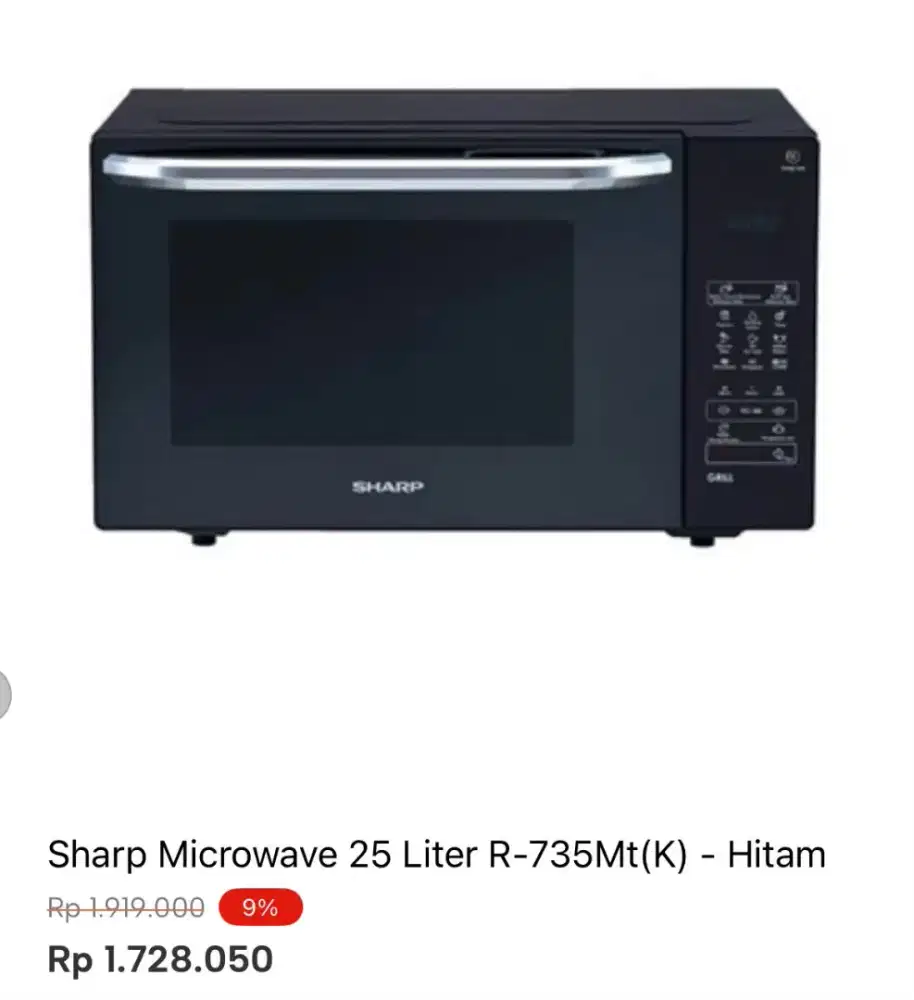 SHARP MICROWAVE 25 LTR R-735MT(K)