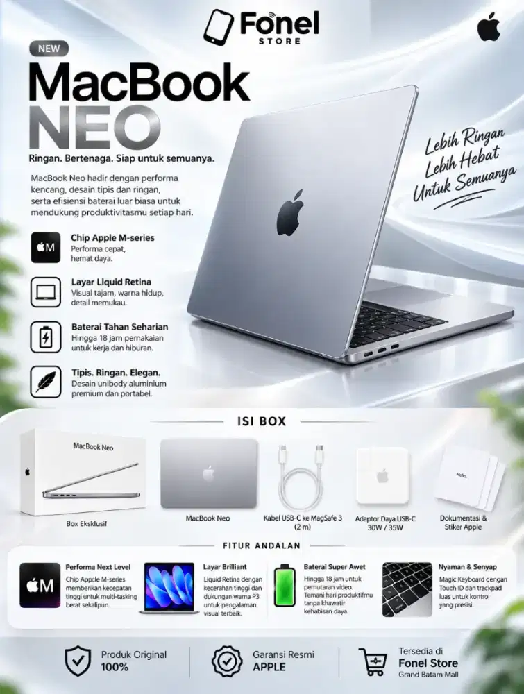 MacBook NEO - NEW Original (Garansi Resmi Apple)