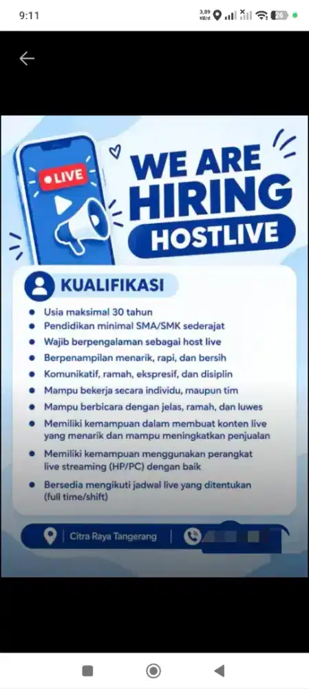 Host live shope