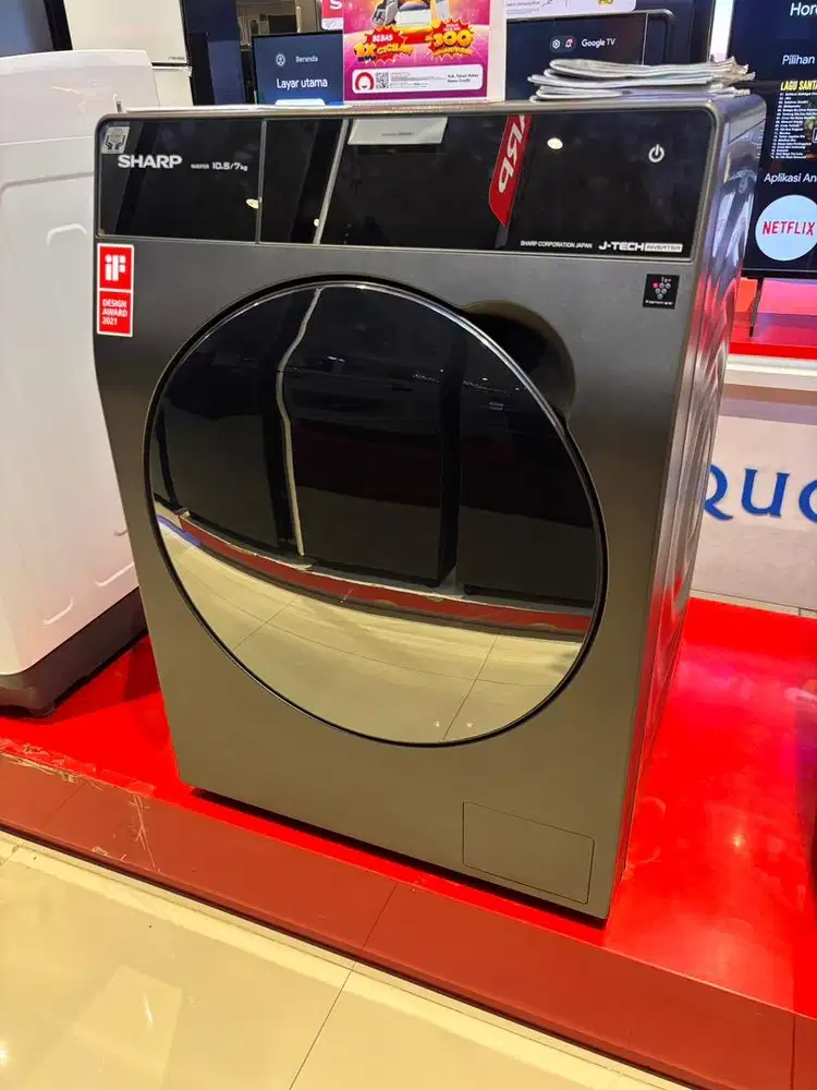 mesin cuci sharp front loading 10.5KG