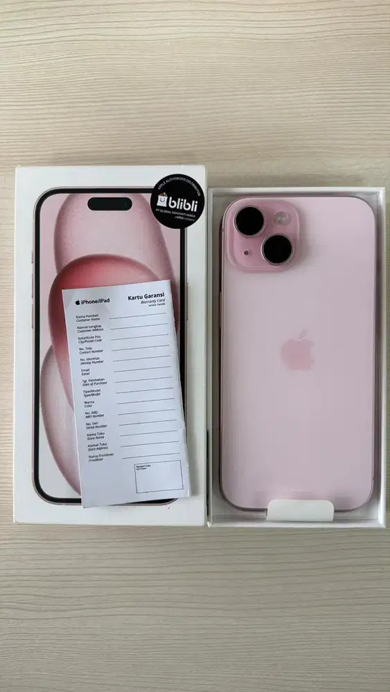 iPhone 15 Pink 256GB Fullset – Kondisi Bagus, Siap Pakai!