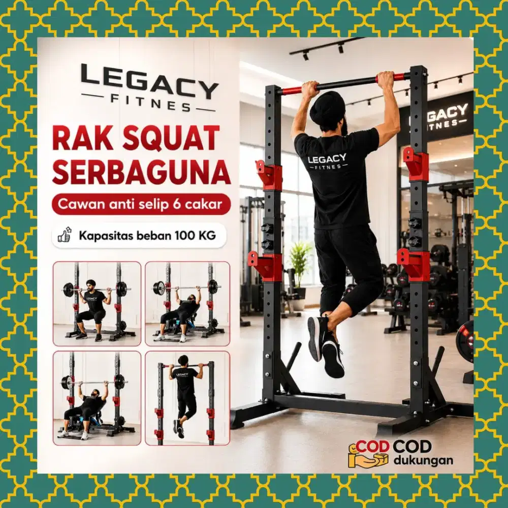 Rak Squat Legacy Serbaguna alat fitnes CSB-882