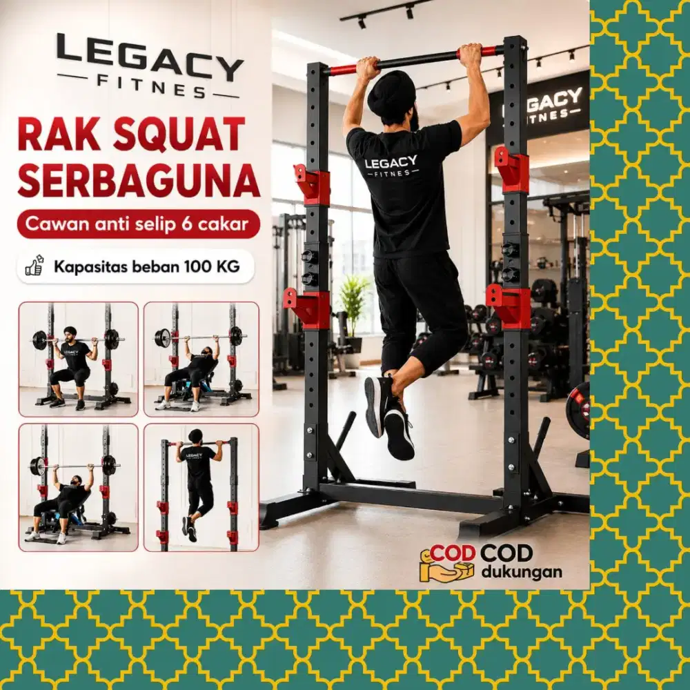 Rak Squat Legacy Serbaguna alat fitnes CSB-882