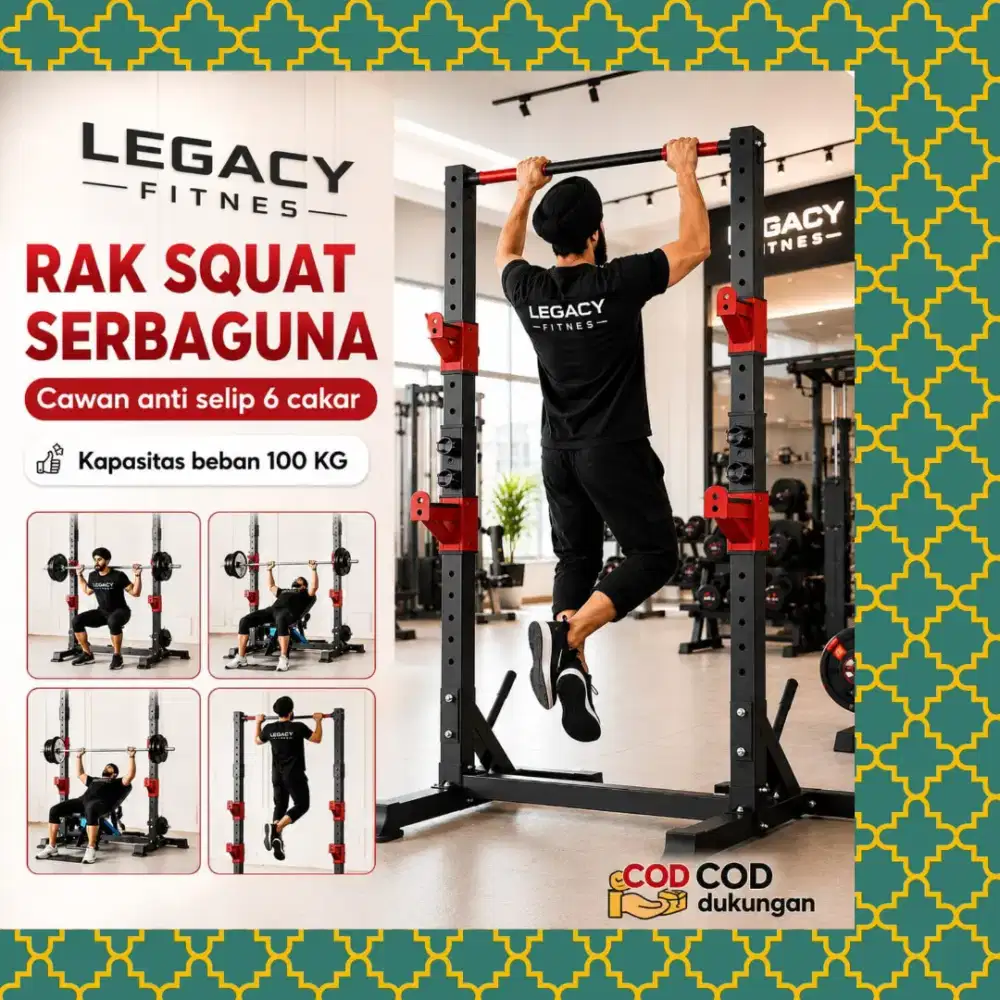 Rak Squat Legacy Serbaguna alat fitnes CSB-882