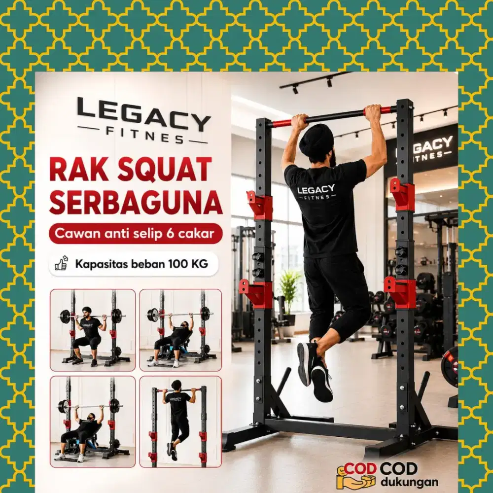 Rak Squat Legacy Serbaguna alat fitnes CSB-882