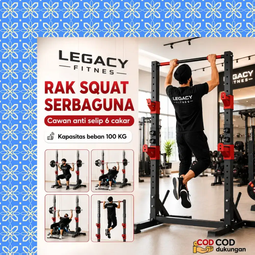 Rak Squat Legacy Serbaguna alat fitnes CSB-882