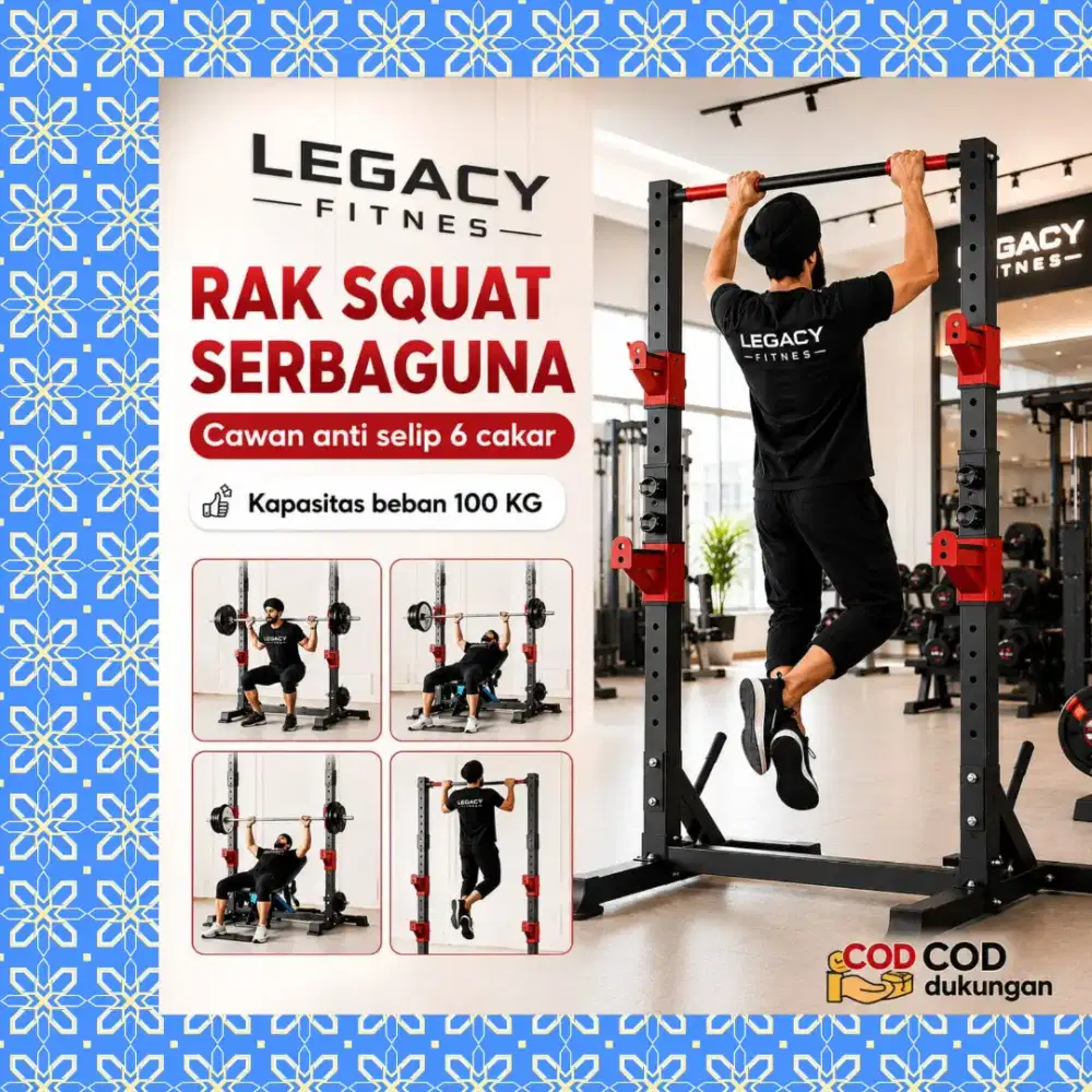 Rak Squat Legacy Serbaguna alat fitnes CSB-882