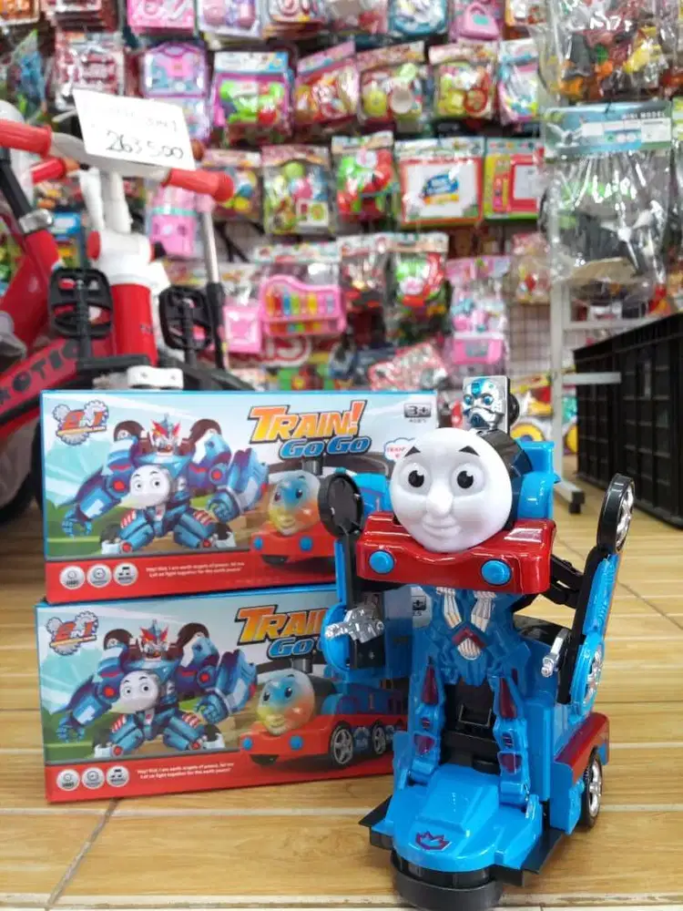 mainan anak kereta berbah jadi robbot