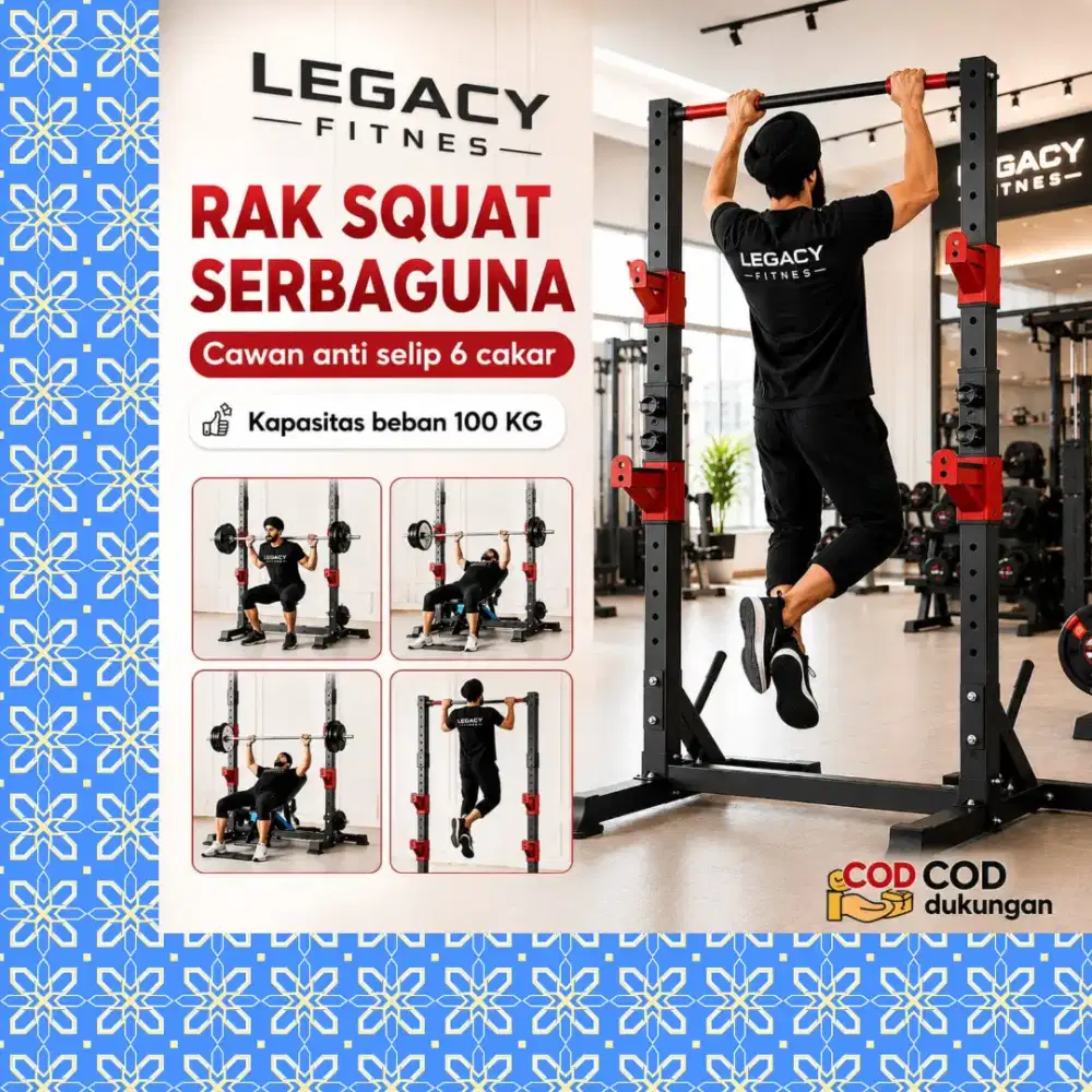 Rak Squat Legacy Serbaguna alat fitnes CSB-882