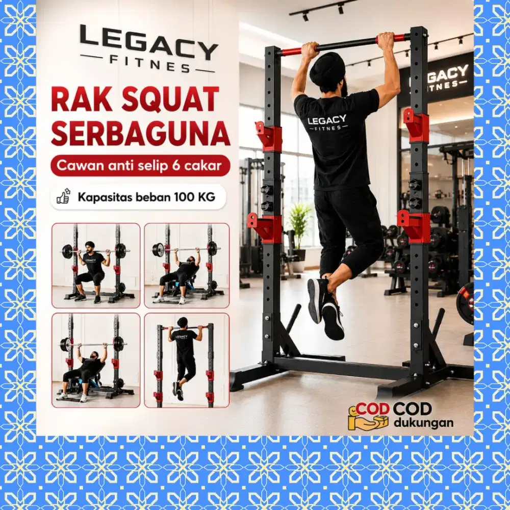 Rak Squat Legacy Serbaguna alat fitnes CSB-882