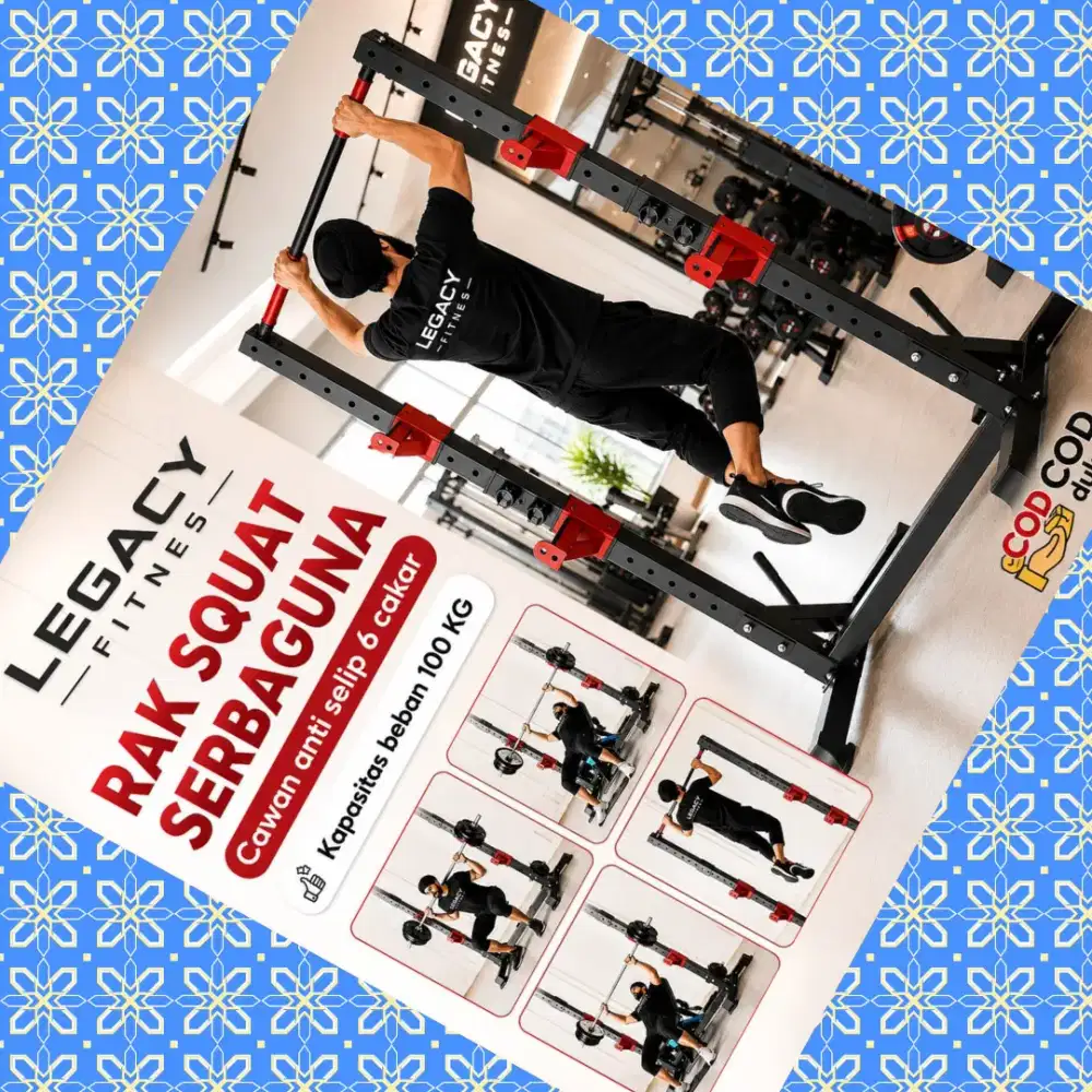 Rak Squat Legacy Serbaguna alat fitnes CSB-882