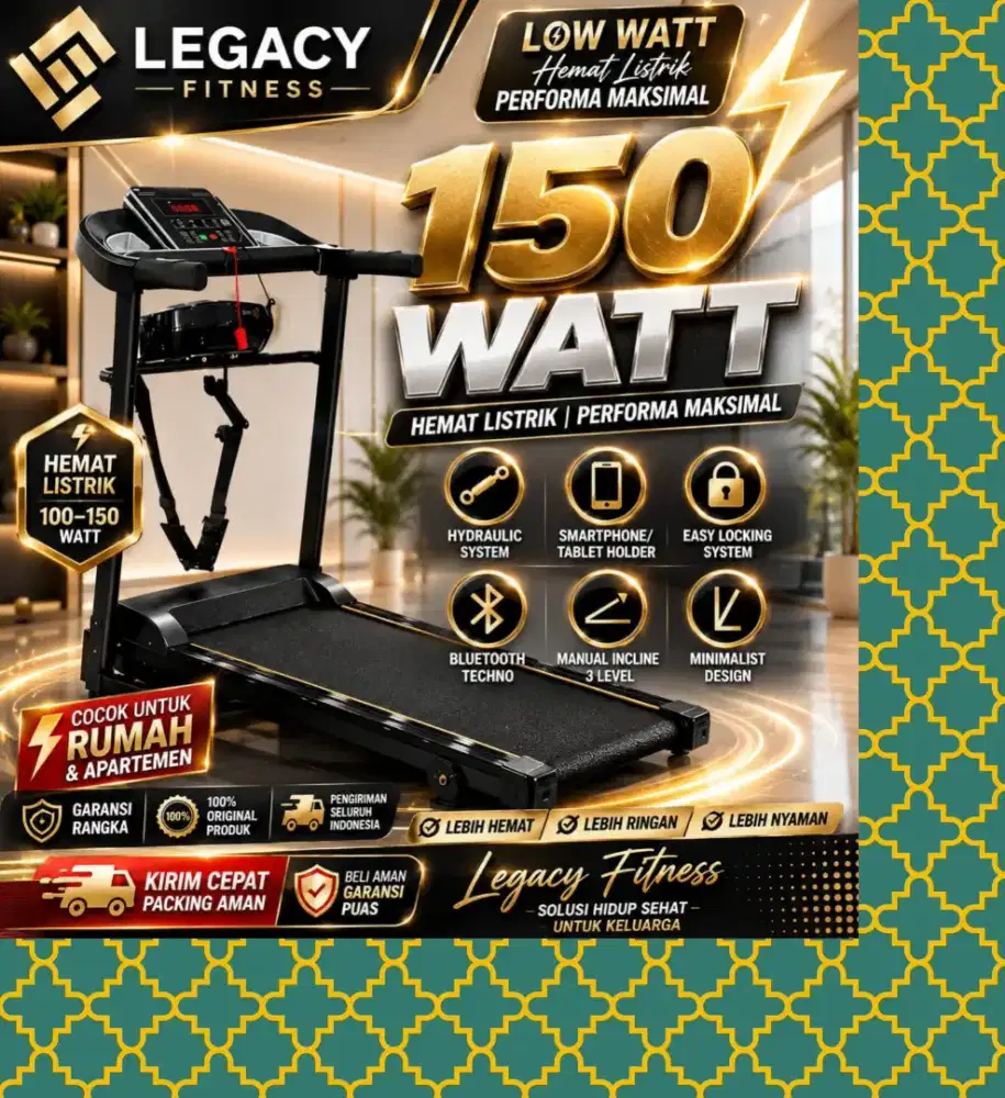 Treadmill elektrik New Falcon alat olahraga VCF-531