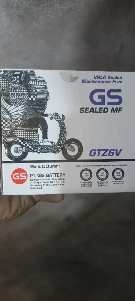 aki gs gtz6v baru