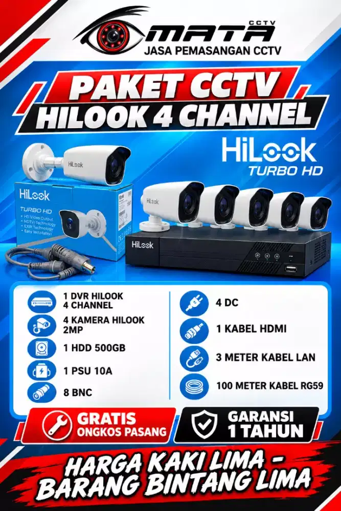 Paket cctv hilook 2mp