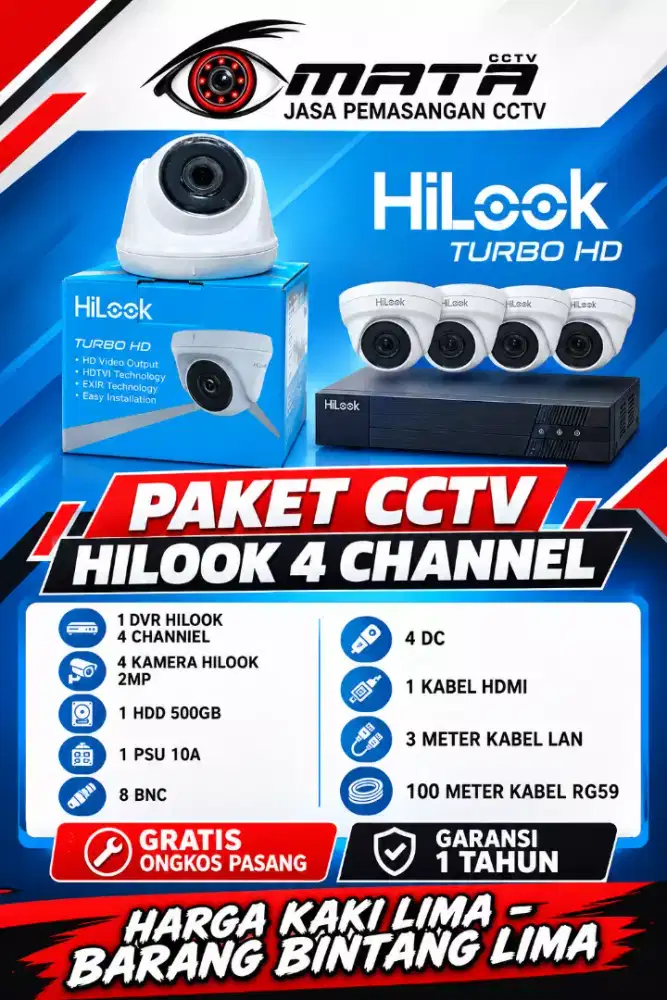 Paket cctv hilook 2mp
