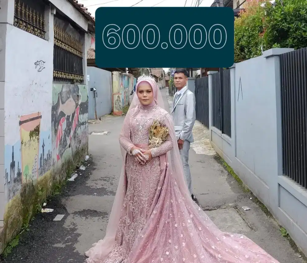 GAUN PENGANTIN PINK SALEM