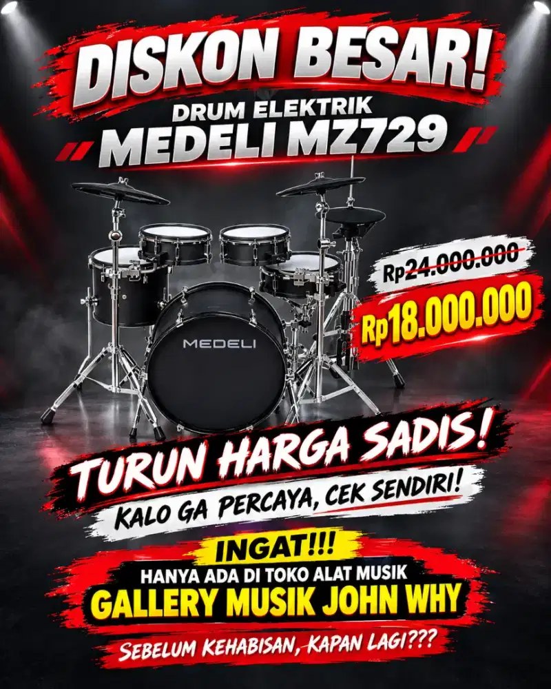 DISKON SADIS DRUM ELEKTRIK MEDELI MZ729