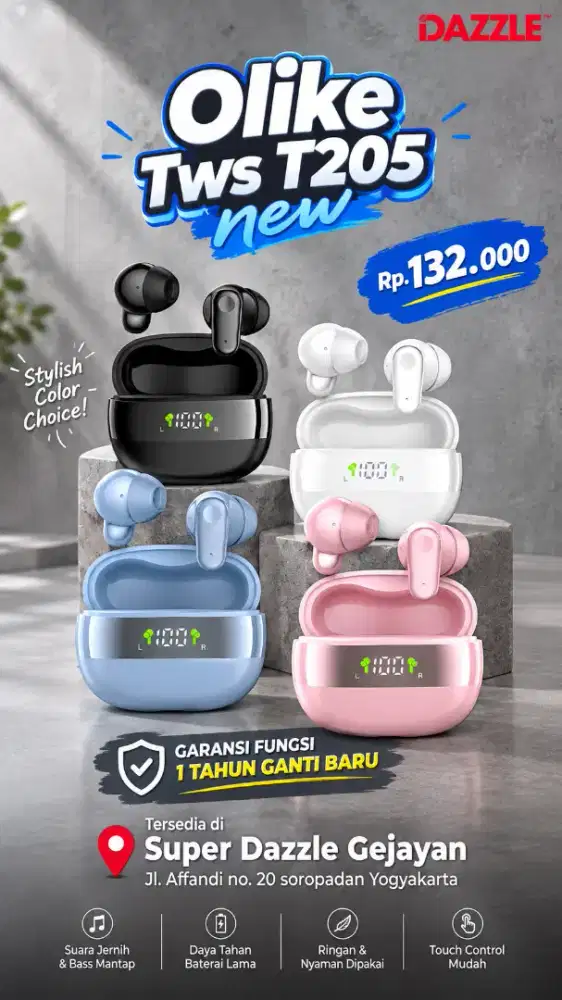 Tws bluetoot OLIKE T205 new
