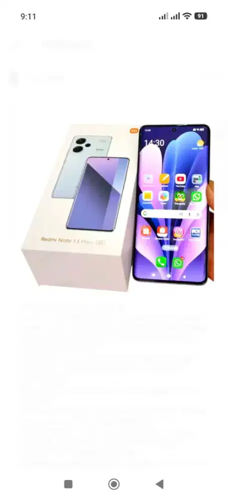 Xiaomi Redmi Note 13 Pro plus 5G Aurora Purple 12GB/512GB Istimewa.
