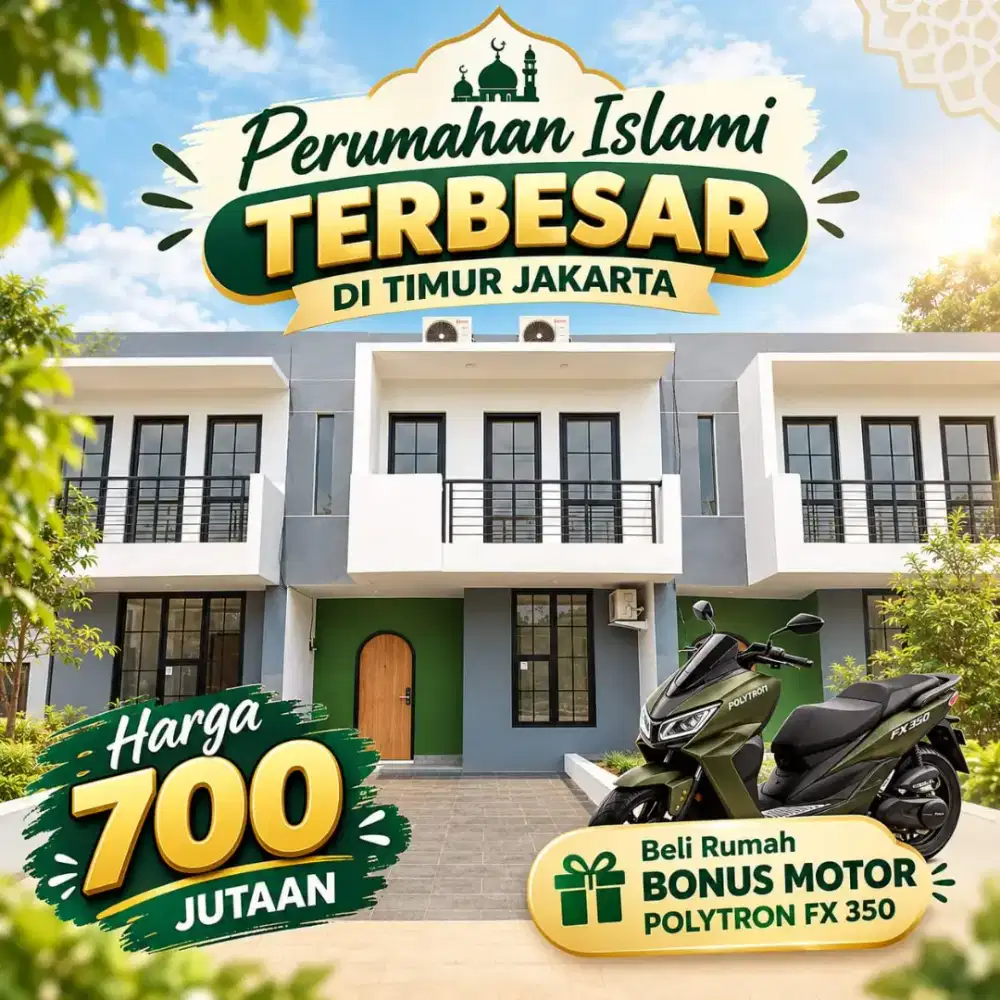 Rumah Hunian Islami dekat Masjid Al Barkah Rodja