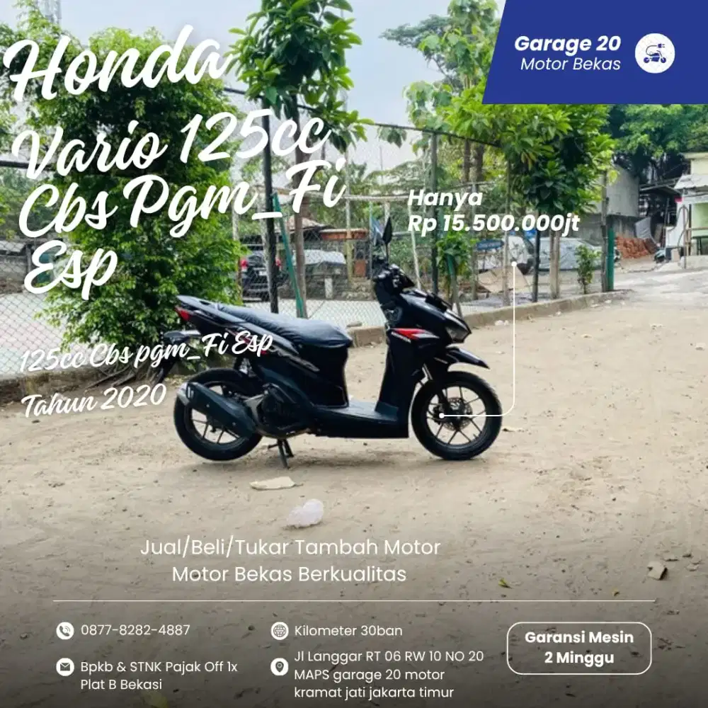 Honda Vario 125cc CBS pgm_Fi Esp 
Tahun 2020