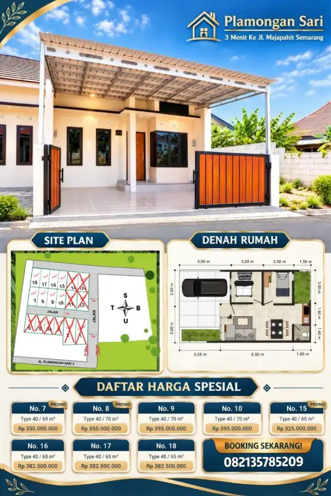 Rumah Murah Strategis Di Palmongansari Semarang