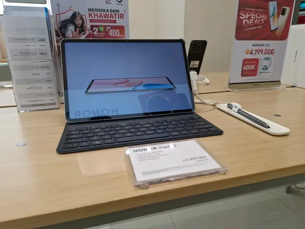 Honor pad 10 8/256 free keyboard pencil stock terbatas
